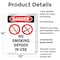 Signmission No Smoking Oxygen In Use Danger Sign, Plastic, 10in W x 14in L, 2PK OS-2PACK-DS-P-1014-V-1488 - alternate 2